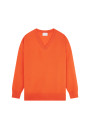 Loose sweater with V-neck slits in cashmere - Alienor