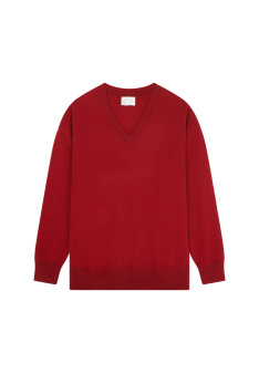 Loose sweater with V-neck slits in cashmere - Alienor