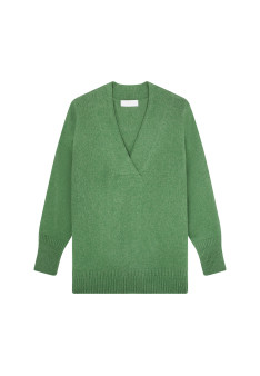 Pull ample col V en cachemire et laine - Chloé