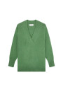 Pull ample col V en cachemire et laine - Chloé