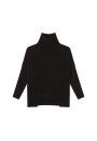 Pull ample col roulé en laine et cachemire