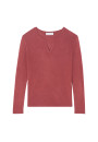 T-shirt col tunisien en bambou cachemire - Alicia