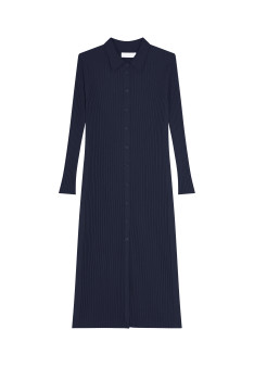 Robe longue à fentes en laine mélangée - Caroline