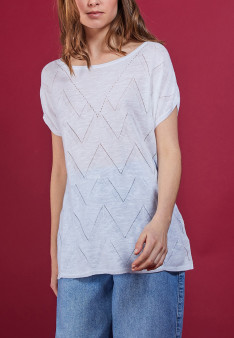 Long T-shirt en lin flammé - Coline 6800