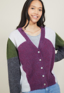 V-neck mohair cardigan - Flora