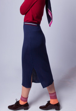 Pencil skirt in ribbed wool - Etreinte 