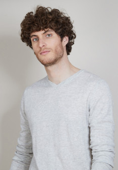 Pull col rond en cachemire et lin - Bandit 6880