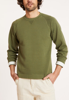 Pull en coton manches raglan - Dwight 8111 cannelle - 07 Marron