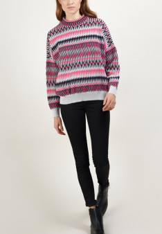 Wool sweater with Aztec patterns - Fidji