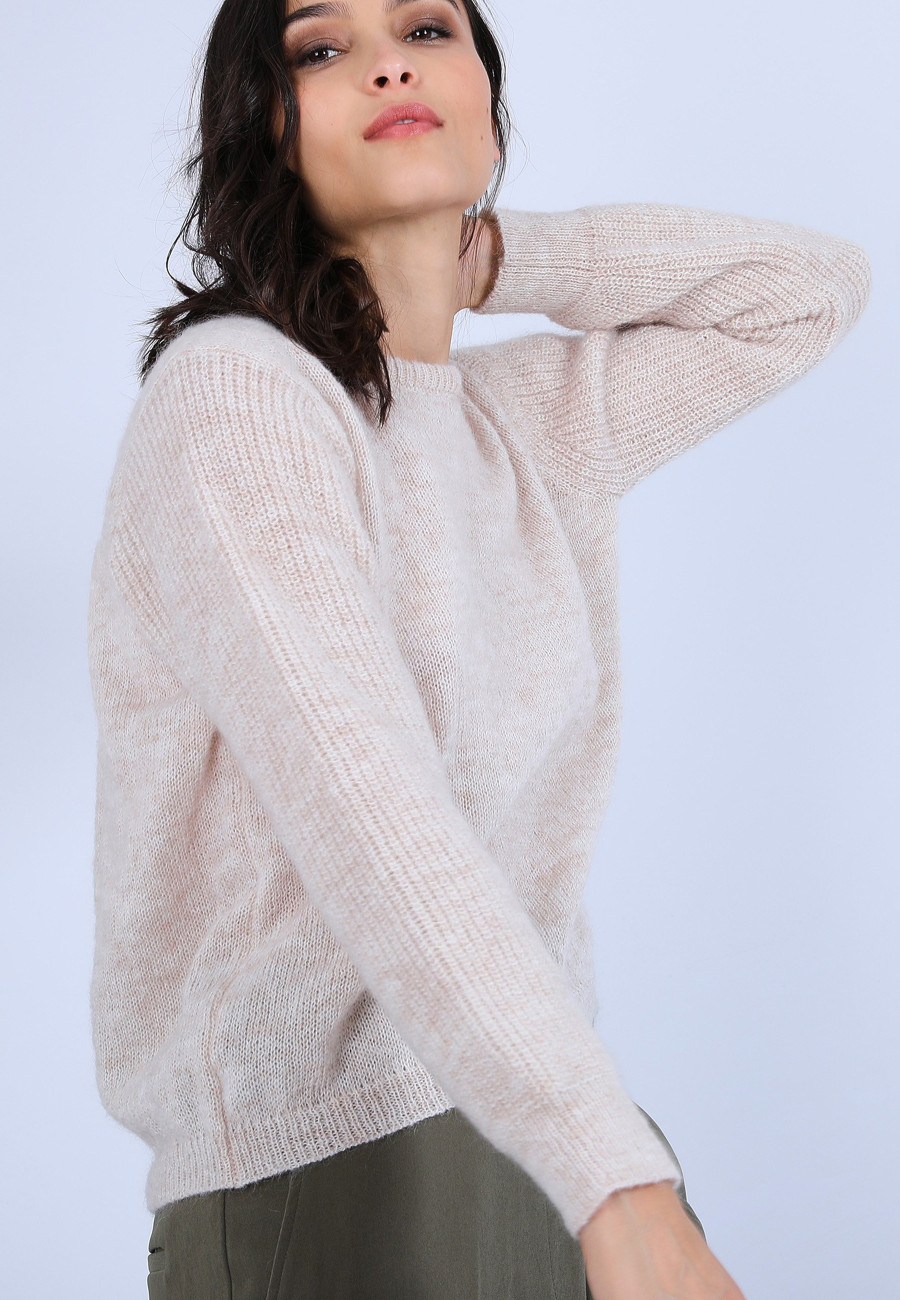 Pull col rond en mohair - Perla Pull col rond en mohair - Perla