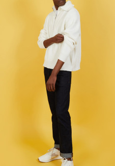 Large organic cotton trucker neck sweater - Bill