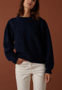 Pull manches raglan en laine cocon et maille torsadée - Carlotta