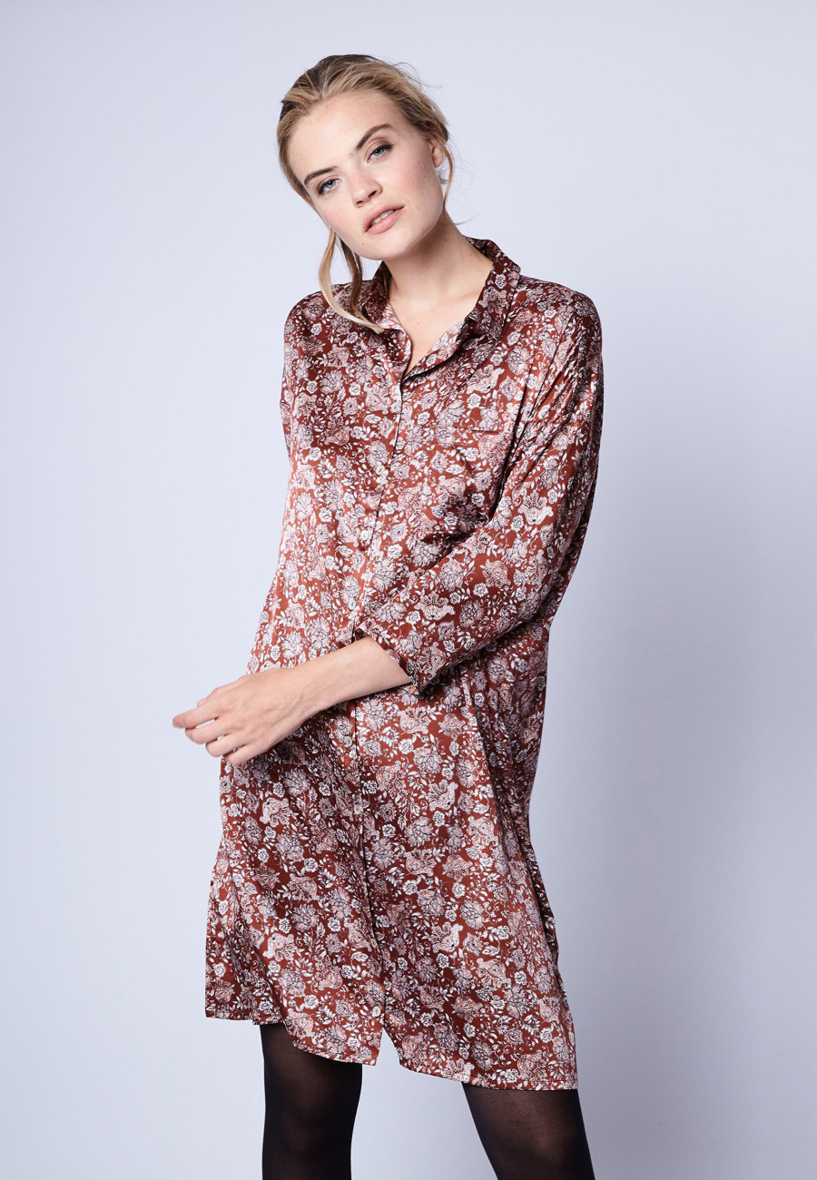 Silk shirt-dress by Maison Montagut & Maison Martin Morel - Gaspard Silk shirt-dress by Maison Montagut & Maison Martin Morel - Gaspard