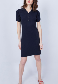 Robe col polo en coton - Jacee