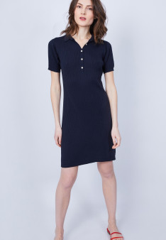 Robe col polo en coton - Jacee