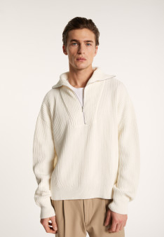 Large organic cotton trucker neck sweater - Bill