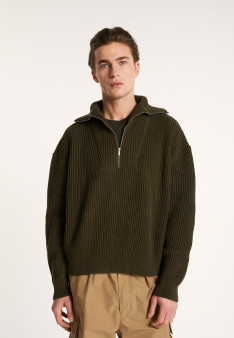Large organic cotton trucker neck sweater - Bill
