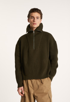 Large organic cotton trucker neck sweater - Bill