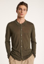 Chemise boutonné en lin flammé - Blason 7241 corsaire - 06 Bleu moyen