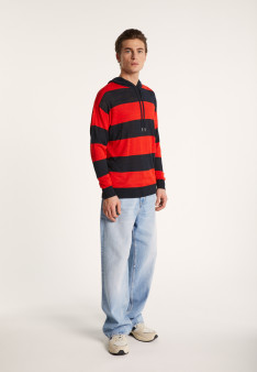 Two-tone hoodie in slub linen - Philip