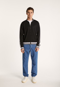 Gilet zippé en Fil Lumière - Paddy 7351 fusain/blanc - 83 Kaki