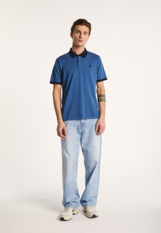 Polo bicolore en coton bio - Ignacio