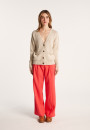 Gilet col V en coton et lin - Nais