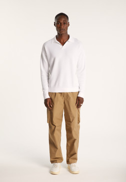 Polo manches longues en coton - Ido