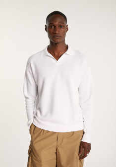 Polo manches longues en coton - Ido
