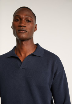 Polo manches longues en coton - Ido