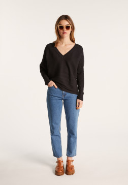 Pull en coton manches chauve-souris - Lison