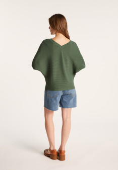 Pull en coton manches chauve-souris - Lison