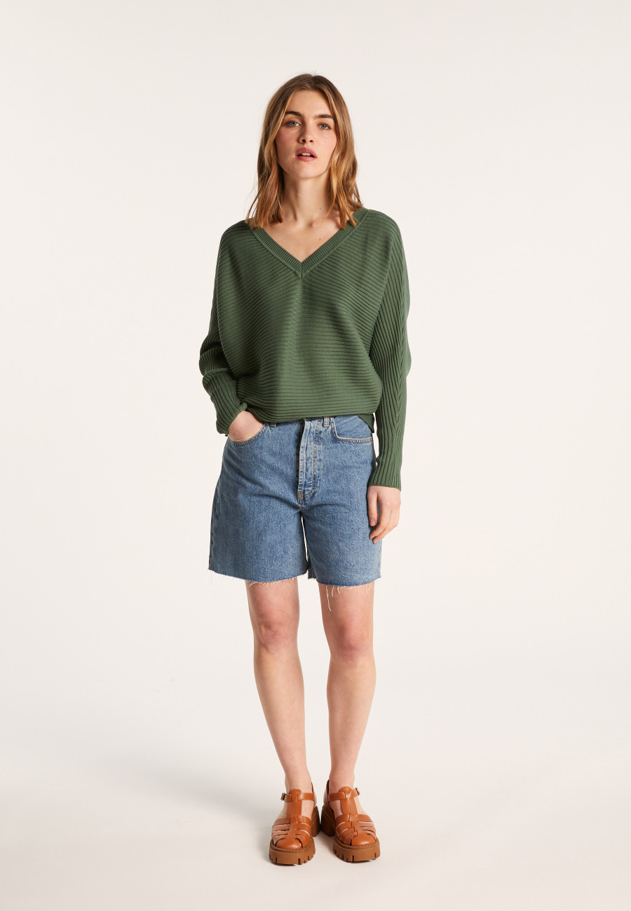 Pull en coton manches chauve-souris - Lison Pull en coton manches chauve-souris - Lison