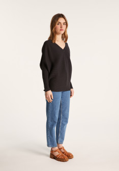 Pull en coton manches chauve-souris - Lison