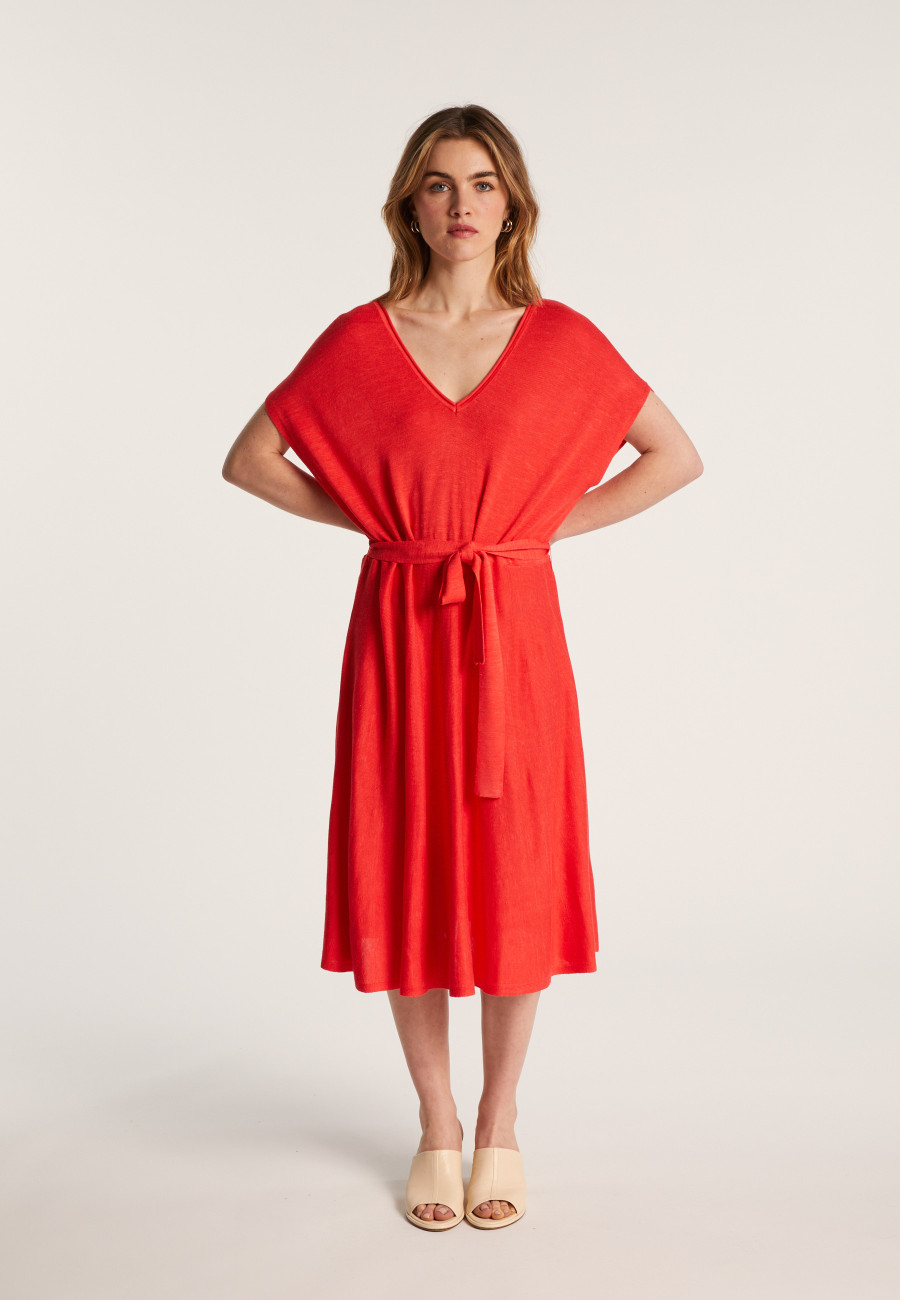 Robe fluide en lin flammé - Layla Robe fluide en lin flammé - Layla