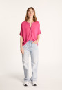 Short-sleeved cotton and linen cardigan - Laura