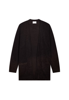 Long gilet en lin flammé - Naelle
