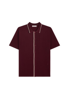 Short-sleeved shirt in Fil Lumière - Roman