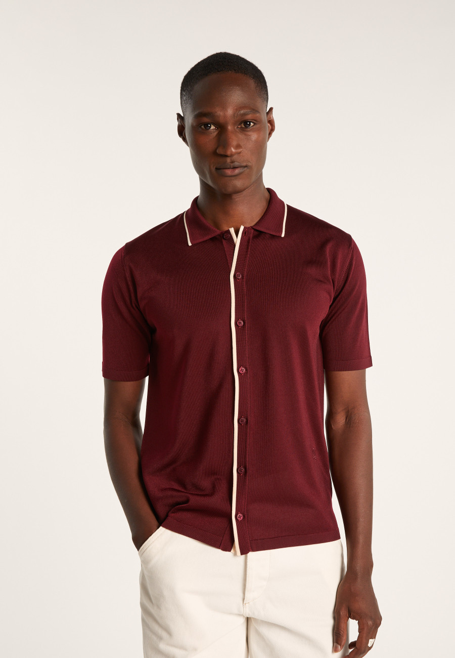 Short-sleeved shirt in Fil Lumière - Roman Short-sleeved shirt in Fil Lumière - Roman