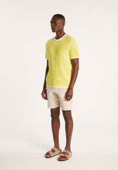 T-shirt col rond à motifs - Isham