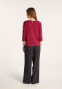 T-shirt manches coudes en Fil Lumière à motifs - Erica 0333 violette - 18 Violet foncé