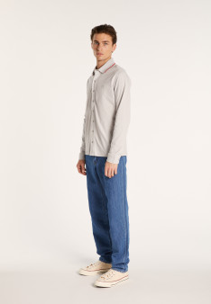 Long sleeve cotton jersey shirt - Baggy