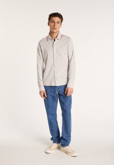 Long sleeve cotton jersey shirt - Baggy