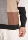 Pull motifs géométriques en cachemire - Lima 7124 ombre - 10 Gris foncé 