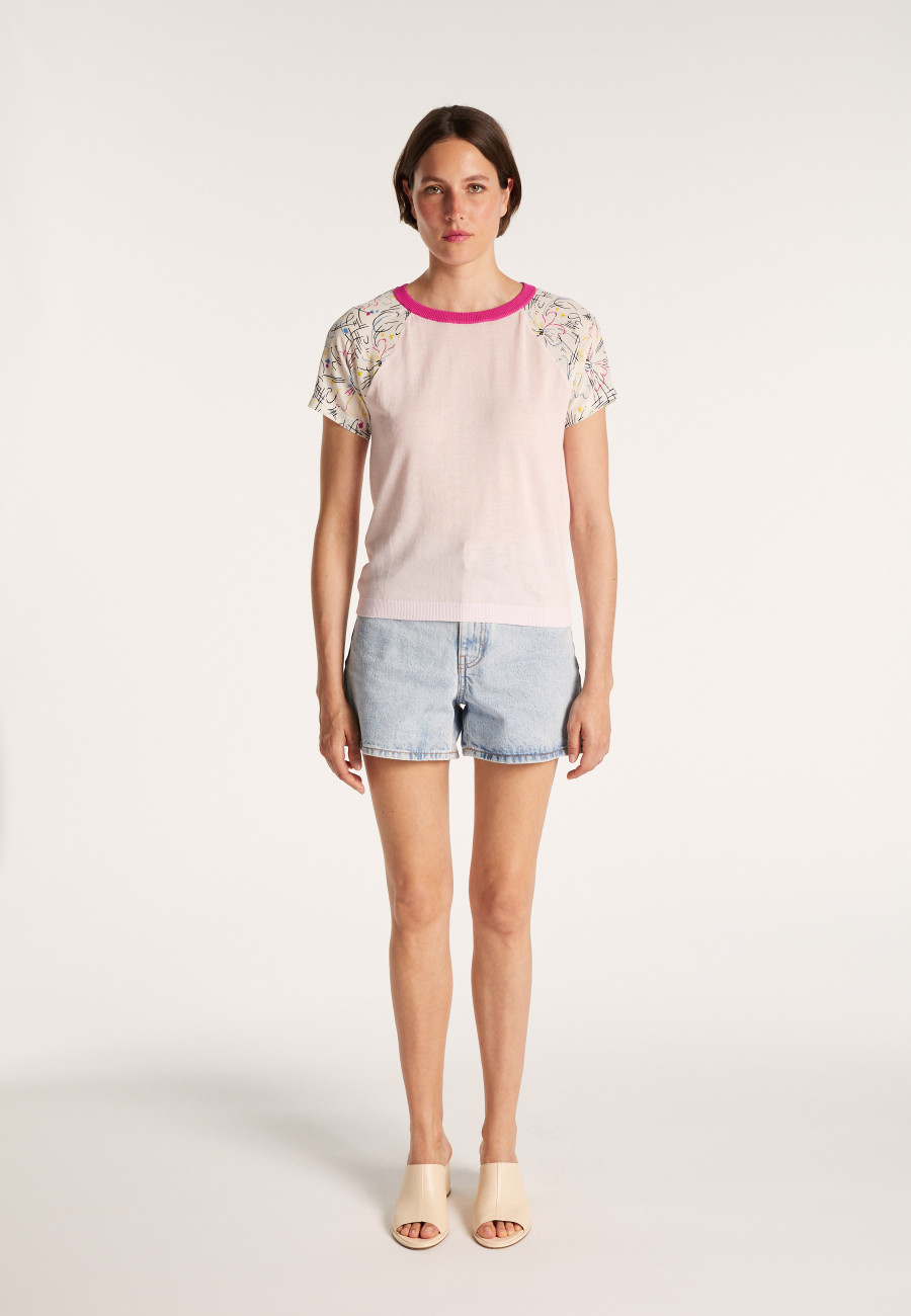 T-shirt bi-matières soie et coton - Jimmy T-shirt bi-matières soie et coton - Jimmy