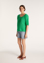 Petit pull en coton manches courtes - Marcelin 6461 acacia - 08 jaune