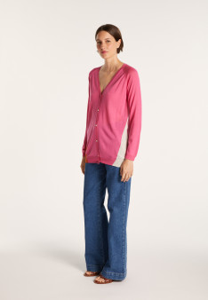 Gilet bicolore col V - Jasmin