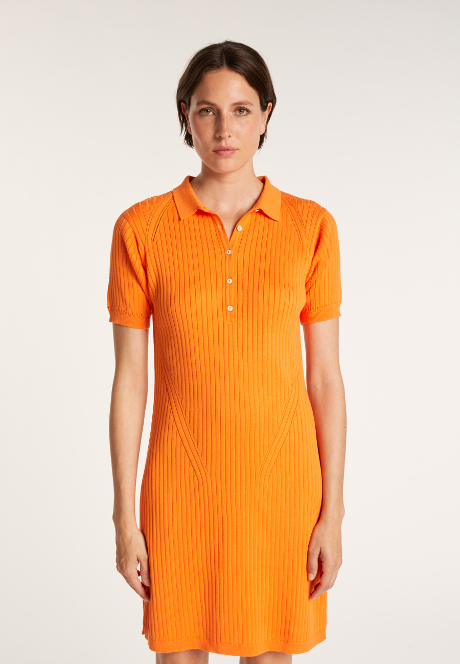 Robe col polo en coton - Jacee 6410 noir - 01 Noir Robe col polo en coton - Jacee 6410 noir - 01 Noir