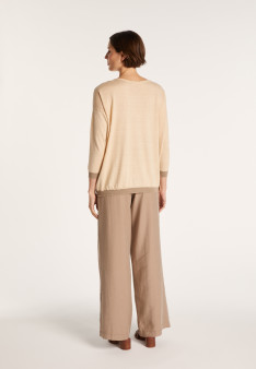 Pull col large en cachemire et lin - Jacotte