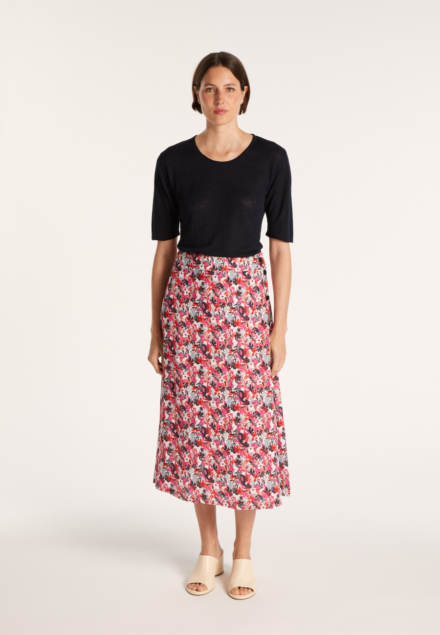 Floral viscose skirt - Nanou Floral viscose skirt - Nanou